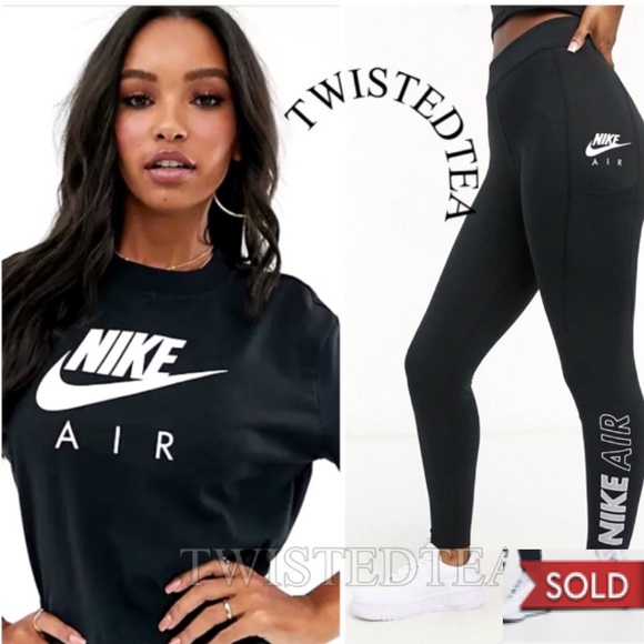 Nike Pants - 🆕🖤Nike Air leggings T-shirt matching set women